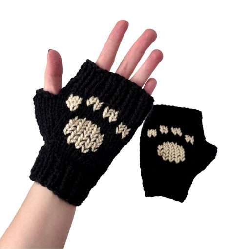 Midnight Black Paw Gloves (Vanilla Paws)