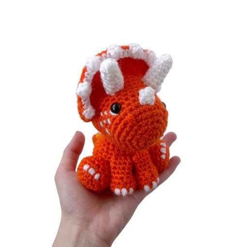 Halloween Orange Triceratops Plush