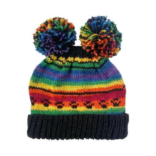 Rainbow & MIdnight Bear Winter Paw Beanie