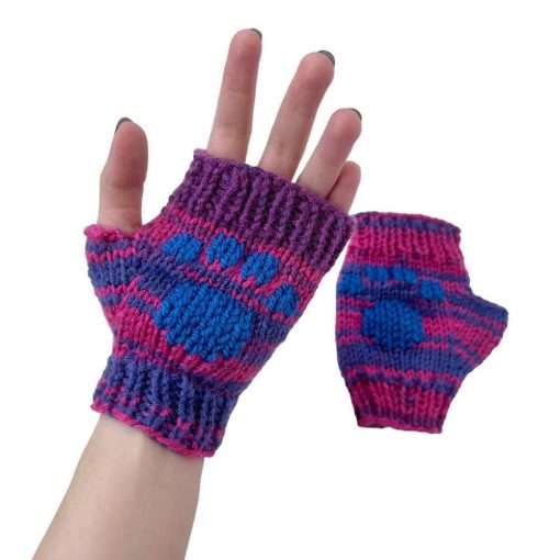 Bi Flag & Lapis Paw Gloves