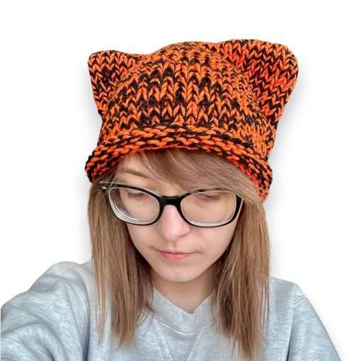 Halloween & Midnight - Chonky Cat Ear Beanie